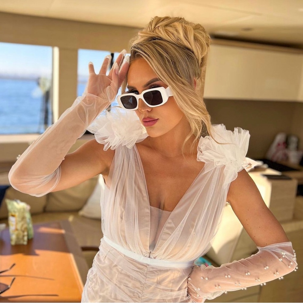 White tulle dress
